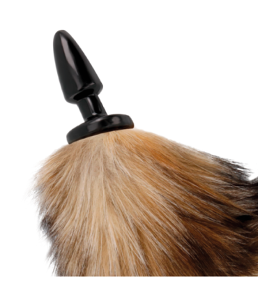 DARKNESS - COLA NATURAL CON PLUG ANAL SILICONA 10 CM