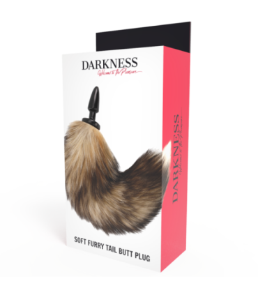 DARKNESS - COLA NATURAL CON PLUG ANAL SILICONA 10 CM