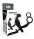 ADDICTED TOYS - PLUG ANAL CON ANILLA DOBLE PENE Y TESTÍCULOS NEGRO