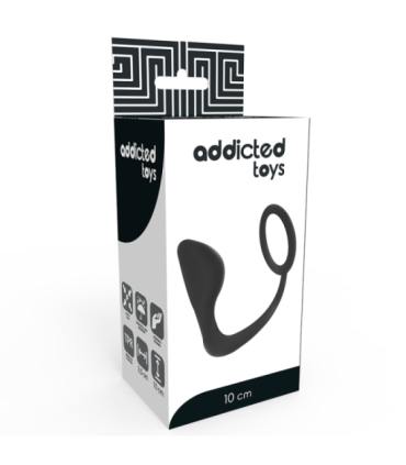 ADDICTED TOYS - PLUG ANAL CON ANILLO PENE NEGRO
