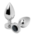 METAL HARD - ANAL PLUG DIAMOND NEGRO MEDIUM 7.62CM