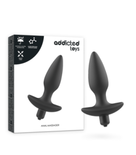 ADDICTED TOYS - MASAJEADOR PLUG ANAL CON VIBRACIÓN NEGRO