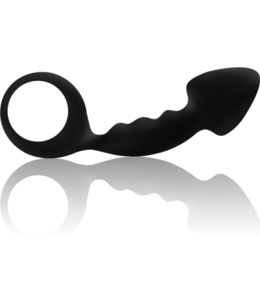 OHMAMA - PLUG ANAL ACANALADO CON ANILLA