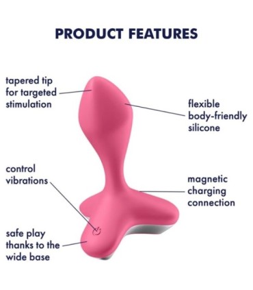 SATISFYER - GAME CHANGER PLUG VIBRADOR ROSA