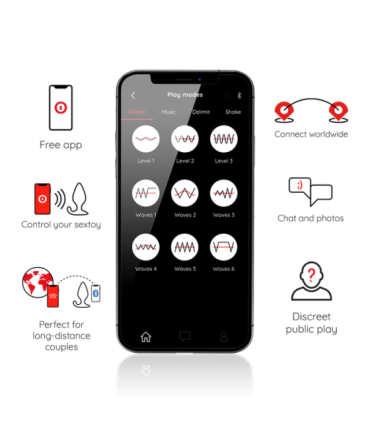 ONINDER - RIO PLUG ANAL VIBRADOR NEGRO - APP GRATUITA