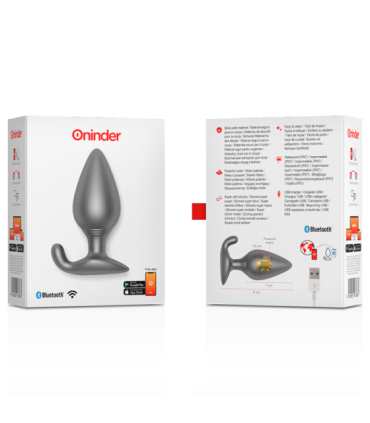 ONINDER - RIO PLUG ANAL VIBRADOR NEGRO - APP GRATUITA