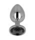 OHMAMA - PLUG ANAL CON CRISTAL NEGRO 8 CM