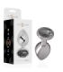 INTENSE - PLUG ANAL METAL ALUMINIO CON CRISTAL NEGRO TALLA S