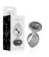 INTENSE - PLUG ANAL METAL ALUMINIO CON CRISTAL NEGRO TALLA M
