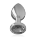 INTENSE - PLUG ANAL METAL ALUMINIO CON CRISTAL NEGRO TALLA M