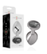 INTENSE - PLUG ANAL METAL ALUMINIO CON CRISTAL NEGRO TALLA L