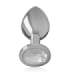 INTENSE - PLUG ANAL METAL ALUMINIO CON CRISTAL PLATA TALLA S