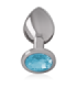 INTENSE - PLUG ANAL METAL ALUMINIO CON CRISTAL AZUL TALLA S