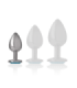 INTENSE - PLUG ANAL METAL ALUMINIO CON CRISTAL AZUL TALLA S