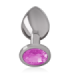 INTENSE - PLUG ANAL METAL ALUMINIO CON CRISTAL ROSA TALLA L