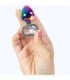 SECRETPLAY - METAL BUTT PLUG MULTICOLOR TALLA S 7 CM