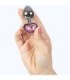 SECRETPLAY - METAL BUTT PLUG CORAZÓN FUCSIA TALLA S 7 CM