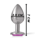 INTENSE - PLUG ANAL METAL ALUMINIO CORAZÓN ROSA TALLA S