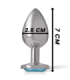 INTENSE - PLUG ANAL METAL ALUMINIO CORAZÓN AZUL TALLA S