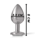 INTENSE - PLUG ANAL METAL ALUMINIO CORAZÓN BLANCO TALLA M