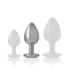 INTENSE - PLUG ANAL METAL ALUMINIO CORAZÓN BLANCO TALLA M