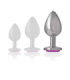 INTENSE - PLUG ANAL METAL ALUMINIO CORAZÓN ROSA TALLA L