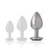 INTENSE - PLUG ANAL METAL ALUMINIO CORAZÓN BLANCO TALLA L