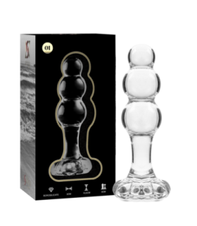 NEBULA SERIES BY IBIZA - MODELO 1 PLUG CRISTAL TRANSPARENTE 10.5 CM -O- 3 CM