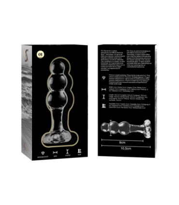 NEBULA SERIES BY IBIZA - MODELO 1 PLUG CRISTAL TRANSPARENTE 10.5 CM -O- 3 CM