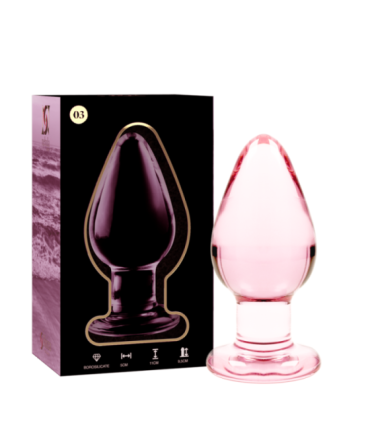 NEBULA SERIES BY IBIZA - MODELO 3 PLUG CRISTAL ROSA 11 CM -O- 5 CM