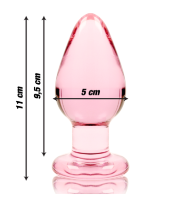 NEBULA SERIES BY IBIZA - MODELO 3 PLUG CRISTAL ROSA 11 CM -O- 5 CM
