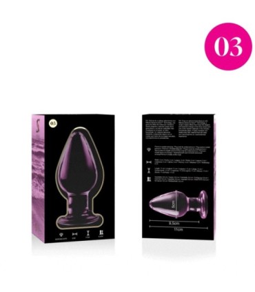 NEBULA SERIES BY IBIZA - MODELO 3 PLUG CRISTAL ROSA 11 CM -O- 5 CM