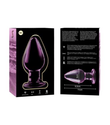 NEBULA SERIES BY IBIZA - MODELO 3 PLUG CRISTAL ROSA 11 CM -O- 5 CM