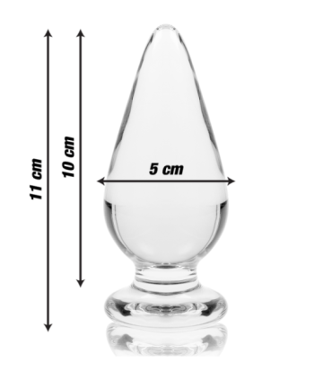 NEBULA SERIES BY IBIZA - MODELO 4 PLUG CRISTAL TRANSPARENTE 11 CM -O- 5 CM
