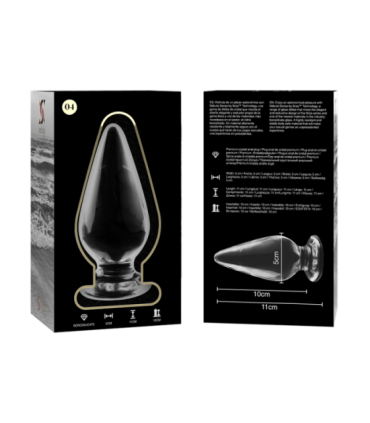 NEBULA SERIES BY IBIZA - MODELO 4 PLUG CRISTAL TRANSPARENTE 11 CM -O- 5 CM