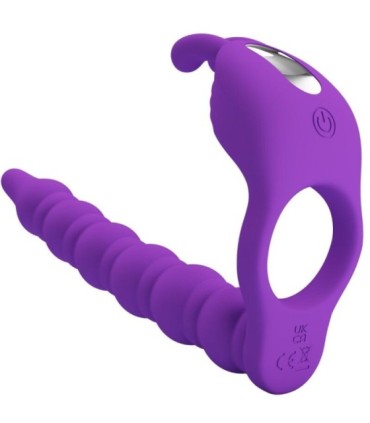 PRETTY LOVE - BLACKNEY ANILLO PENE CON PLUG VIBRADOR LILA