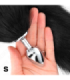 KINK - PLUG ANAL TALLA S 7 X 3 CM CON COLA SINTÉTICA 40 CM NEGRO