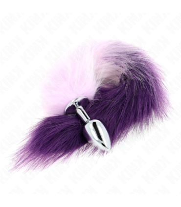 KINK - PLUG ANAL TALLA S 7 X 3 CM CON COLA SINTÉTICA 40 CM VIOLETA