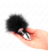 KINK - PLUG ANAL 11 x 7 CM ACERO INOXIDABLE CON PLUMA 11 CM