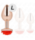 KINK - PLUG ANAL ORO ROSADO ROSA ROJA L