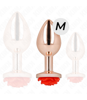 KINK - PLUG ANAL ORO ROSADO ROSA ROJA M