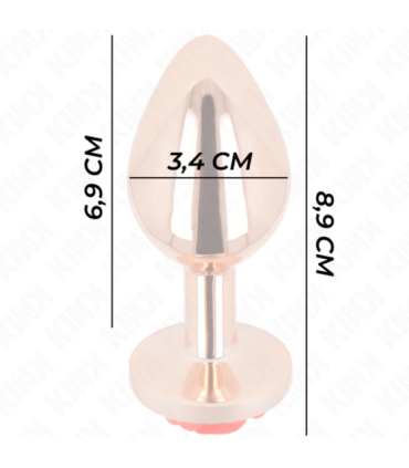 KINK - PLUG ANAL ORO ROSADO ROSA ROJA M