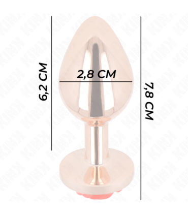 KINK - PLUG ANAL ORO ROSADO ROSA ROJA S