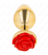 KINK - PLUG ANAL DORADO ROSA ROJA TALLA L