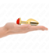KINK - PLUG ANAL DORADO ROSA ROJA TALLA M