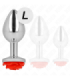 KINK - PLUG ANAL ROSA ROJA TALLA L