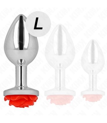 KINK - PLUG ANAL ROSA ROJA TALLA L