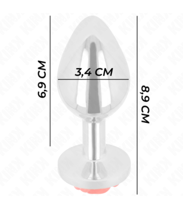 KINK - PLUG ANAL ROSA ROJA TALLA M