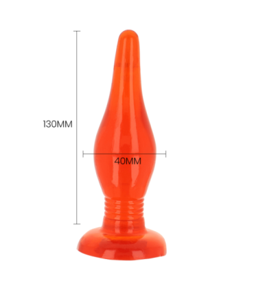 BAILE - PLUG ANAL TACTO SUAVE ROJO 14.2 CM