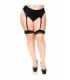 LEG AVENUE - MEDIAS NUDE CON TACON CUBANO Y COSTURA TRASERA PLUS
